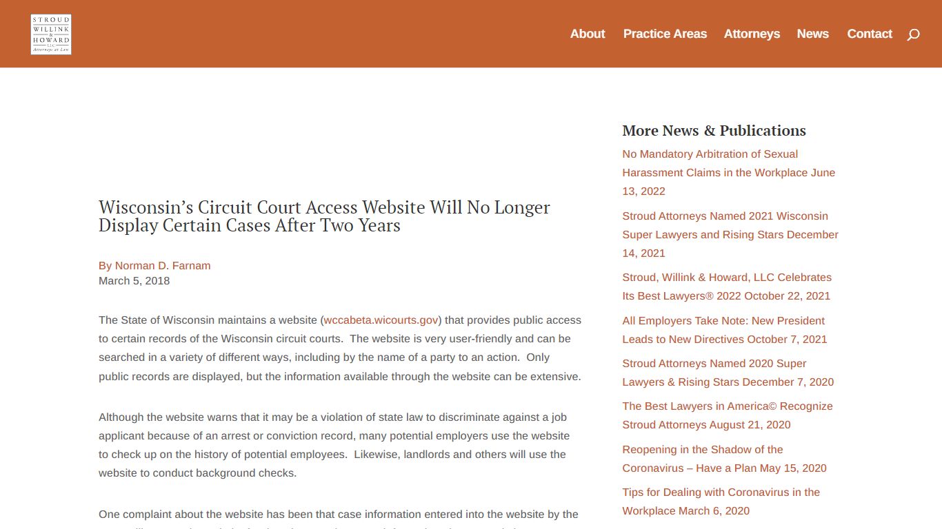 Wisconsin’s Circuit Court Access Website Will No Longer Display Certain ...